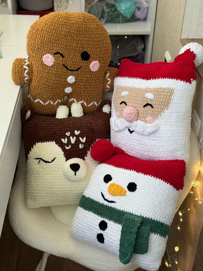 4 Kerst Kussens Haakpatroon PDF