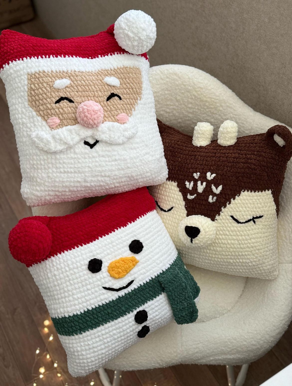 4 Kerst Kussens Haakpatroon PDF