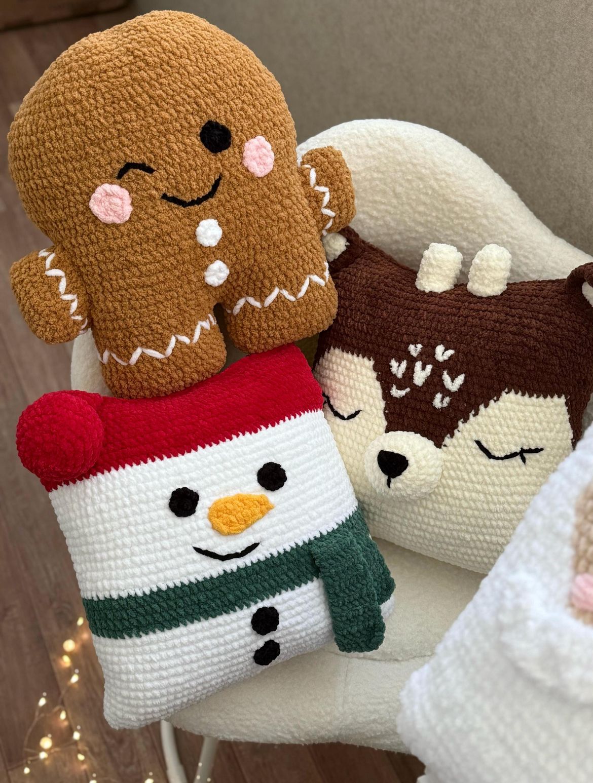 4 Kerst Kussens Haakpatroon PDF