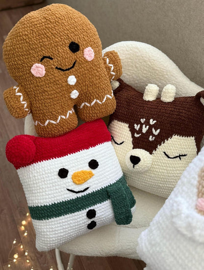 4 Kerst Kussens Haakpatroon PDF