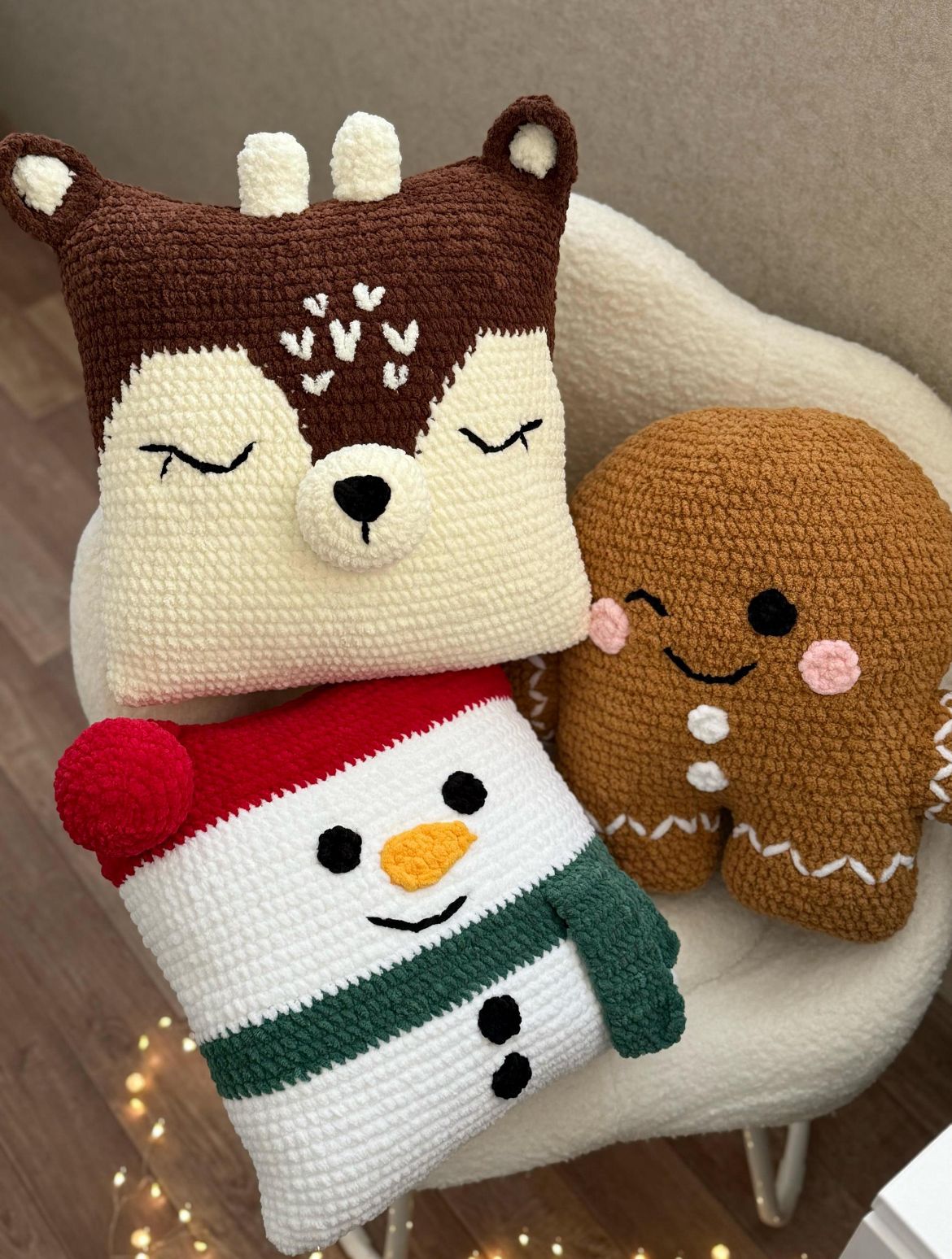 4 Kerst Kussens Haakpatroon PDF