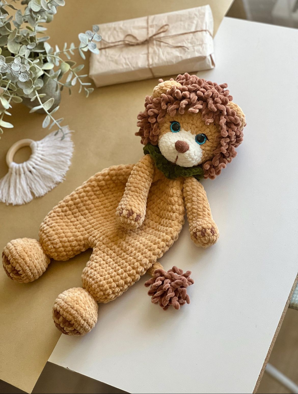 Leeuw Knuffeldoekje Haakpatron