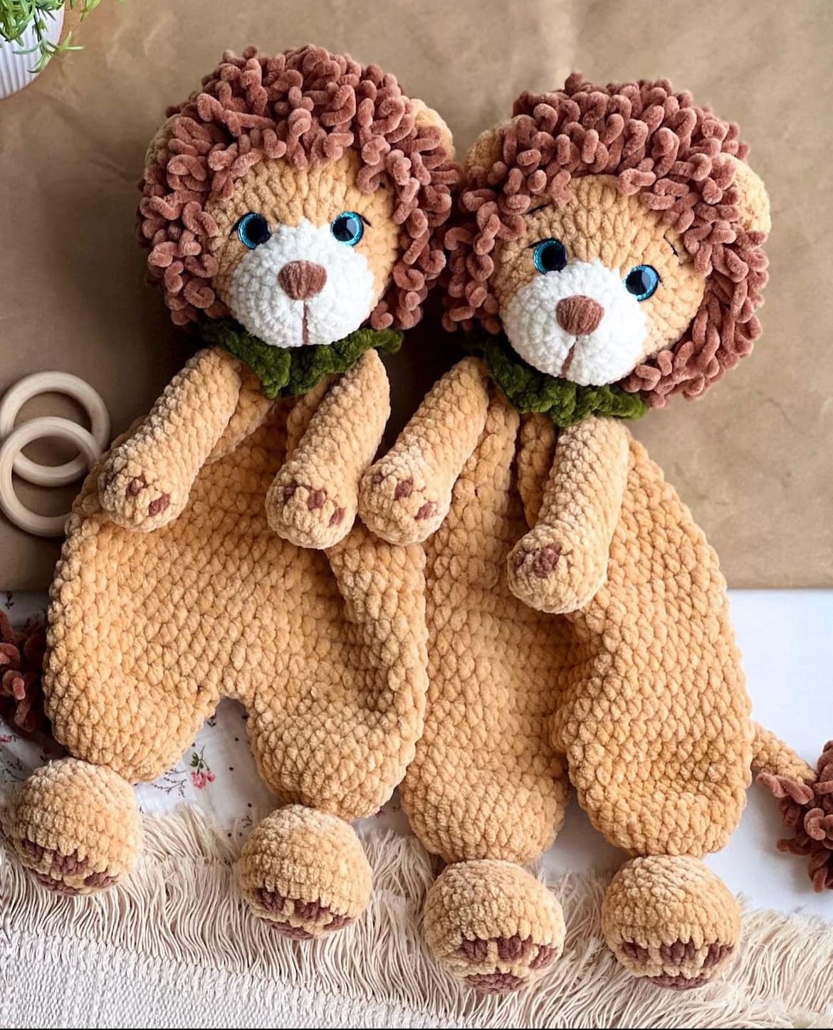 Leeuw Knuffeldoekje Haakpatron